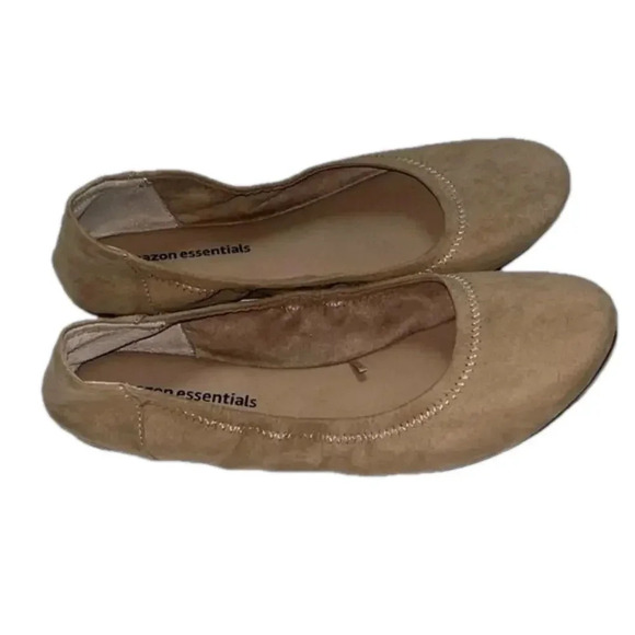 Neutral flats Amazon Essentials women’s size 9 ballet flats casual earth girl - Picture 1 of 6